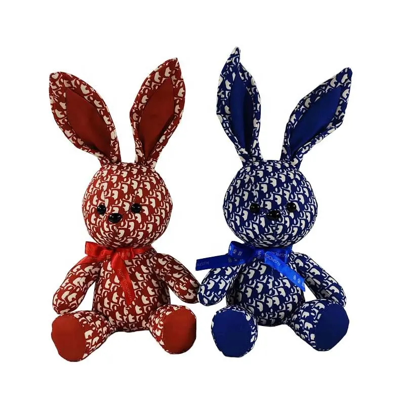 Wholesale Sublimation Easter Decoration Custom Long Ear Rabbit Toy Cute Stuffed Animal Bunny