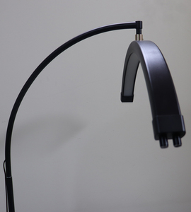 नॉब रिमोट कंट्रोल एलईडी फर्श सौंदर्य लैंप समायोज्य चमक 28 इंच आधा चंद्रमा प्रकाश सफेद सैलून कस्टम ग्लिटर - Product Image 2