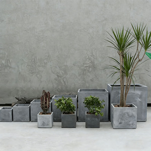 Jardinière d'aménagement paysager personnalisée pour l'image de marque de l'entreprise, en argile fibreuse, couleur sur mesure, écologique, pour usage en <span class=keywords><strong>jardin</strong></span> et intégration architecturale - Product Image 1