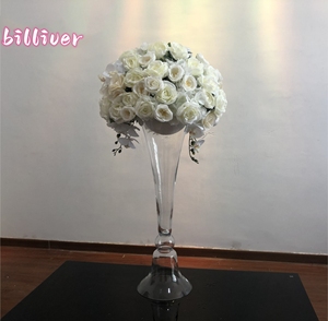 Fabricant de produits de décoration pour événements de mariage en gros et au détail, vases en verre transparent lisses à double face de <span class=keywords><strong>80</strong></span> <span class=keywords><strong>cm</strong></span> de haut - Product Image 3