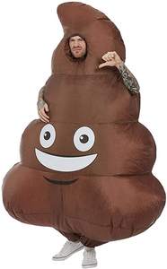 Costume de mascotte gonflable amusant pour <span class=keywords><strong>adultes</strong></span>, unisexe, motif émoticionnel de caca, pour Halloween, en terylène, taille et couleur personnalisables - Product Image 2