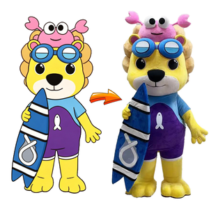 Uyeah Costume da Mascotte Leone per Adulti Personalizzato, Design 3D <span class=keywords><strong>1</strong></span>:<span class=keywords><strong>1</strong></span> in Schiuma Intagliata, Personaggio Animale Imbottito - Product Image 1
