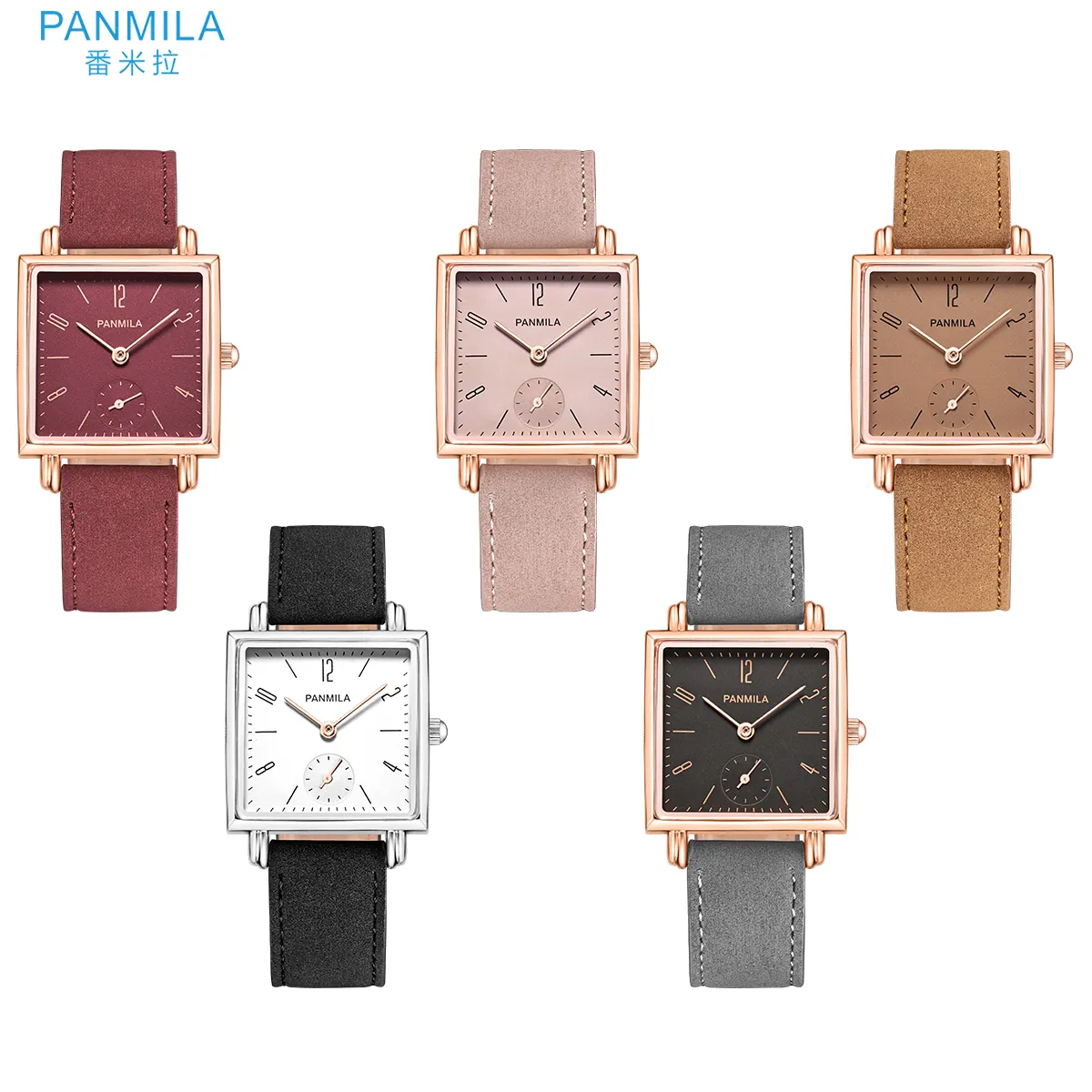 Fashion Lady Leather Square Quartz Watch Ladies Casual Minimalist Luxury Wrist Watch Women