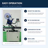 Machine d'étiquetage automatique complète personnalisée pour l'industrie de l'emballage de boîtes, de sachets et de cartes