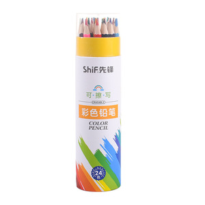 Crayons de couleur ShiF, 12/24 couleurs effaçables, fournitures d'art pour enfants - Product Image 5