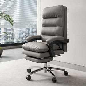 Muebles de oficina de lujo Silla Boss de cuero sintético Silla giratoria cómoda Sillas de cuero de oficina de lujo con rueda giratoria - Product Image 1