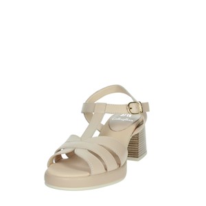 Sandali Beige con punta aperta con tacco alla moda Sexy plantare esterno in PVC modello 33502 per l'estate - Product Image 6