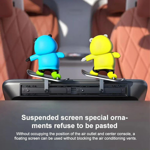 Silicone dessin animé 2024 nouvelle voiture planche à roulettes coulissant écran d'affichage ornements mignon Auto décorations intérieures pour modèle Y/3 pour <span class=keywords><strong>Tesla</strong></span> - Product Image 5