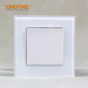 Modern design White / Black Tempering Glass Panel electric remote control switch remote wall light switch