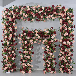 Set Floreale a Corno per Matrimoni, Torre di Fiori Marrone Caffè, Fiori Artificiali per Arco, per Vetrine di Showroom e Decorazioni Nuziali - Product Image 3