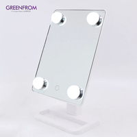 Miroir de vanité de Table à 4 ampoules Led, miroir de maquillage à capteur tactile intelligent avec lumière Led