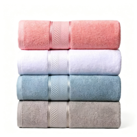 Hotel Quality 100% Cotton Eco-Friendly Antimicrobial Quick-Dry Embroidered Solid Color Adult Customizable Bath Towels Towel