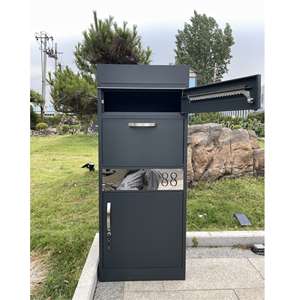 नाम धारक नेमप्लेट पार्सल बॉक्स के साथ व्यक्तिगत लेजर उत्कीर्णन बड़े चोरी-प्रूफ पार्सल ड्रॉप बॉक्स - Product Image 1