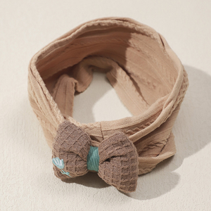 Bán Buôn Nylon Vải Mềm Đàn Hồi Tóc Ban Nhạc Phong Cách Ngọt Ngào Tóc <span class=keywords><strong>Bow</strong></span> Headband Cho Cô Gái Trẻ Em Trẻ Sơ Sinh-6 Màu Sắc - Product Image 6
