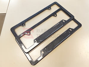 Cadre de <span class=keywords><strong>plaque</strong></span> d'<span class=keywords><strong>immatriculation</strong></span> universel personnalisé en fibre de carbone, commande urgente, réduction sur les achats en gros - Product Image 2