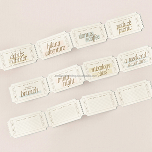 Tarjetas de cupones <span class=keywords><strong>para</strong></span> <span class=keywords><strong>parejas</strong></span> románticas con impresión de papel personalizada, <span class=keywords><strong>regalo</strong></span> de boda, cupones de actividad amorosa, billete - Product Image 4