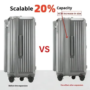 Mala de Viagem com Abertura Lateral em Zíper de 30 Polegadas, Grande Capacidade, Expansível, com Senha, Mala de Rodas com 5 Rodas - Product Image 2