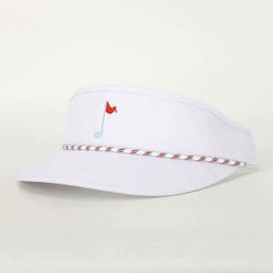 Casquette de golf à visière en corde pour sport en plein air, avec logo brodé personnalisé, protection solaire UV, séchage rapide, blanche, vente en gros usine BSCI - Product Image 1