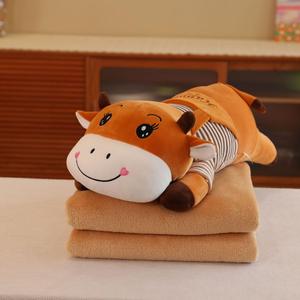 Jouets en peluche de vache porte-bébé personnalisables, très demandés, confortables, en peluche, coussin, couverture pour enfants, cadeaux de Noël - Product Image 6