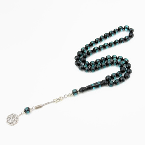Cuentas de Oración Musulmanas de Resina Negra de 10mm, 51 Piezas, Pulsera Tasbih, Rosario Islámico Imam Sobha Kir - Product Image 3