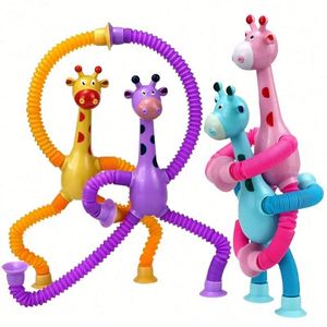 Jouet anti-stress en plastique éducatif pour enfants Girafe télescopique avec ventouse pour les enfants de 5 à 7 ans - Product Image 1