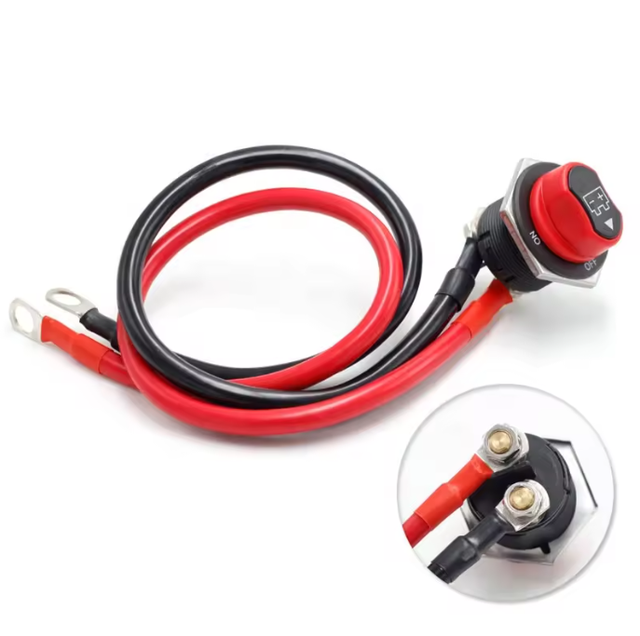 Solar Power Inverter DC 25mm2 Battery Cable 2AWG 4AWG Wire Harness Car Battery Terminal Connectors With Lugs for Automotive