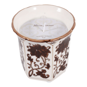 Candela Profumata in Ceramica Floreale, Votiva a Colonna per Decorazione Interna di Soggiorno, Camera da Letto e Bagno - Product Image 3