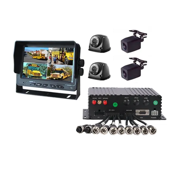 Yüksek kalite 1080 P/720 P 4ch mobil dvr ile GPS 4G 3G WIFI g-sensörü RJ45 APC ADAS isteğe bağlı