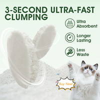 Pasir Kucing Tepung Singkong, Dapat Dibuang di Toilet, Menggumpal, Alami, Biodegradable, Bebas Debu, Pengontrol Bau, Ramah Lingkungan, Pasir Kucing Kemasan Besar, OEM