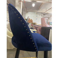 Nouveaux tabourets de bar contemporains en velours de haute qualité, chaises de bar modernes, tabourets de luxe pour cuisine