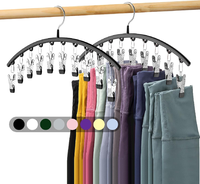 Cedar space En gros, Séchoir à linge à 10 pinces en acier inoxydable courbé, avec serrage robuste, gain de place et conception antidérapante