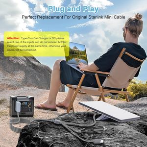 Câble Starlink Mini 3-en-1 9,8 pieds/3 m, câble d'alimentation haute vitesse 100 W+ USB C/allume-cigare de voiture/DC vers DC pour accessoires Starlink - Product Image 5