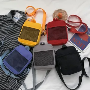 sling bag voor mannen met doos Suppliers-Fashion Nieuwe Stijl Sport Polyester Unisex Crossbody Sling Tassen Custom Mens Messenger Bag Voor Mannen