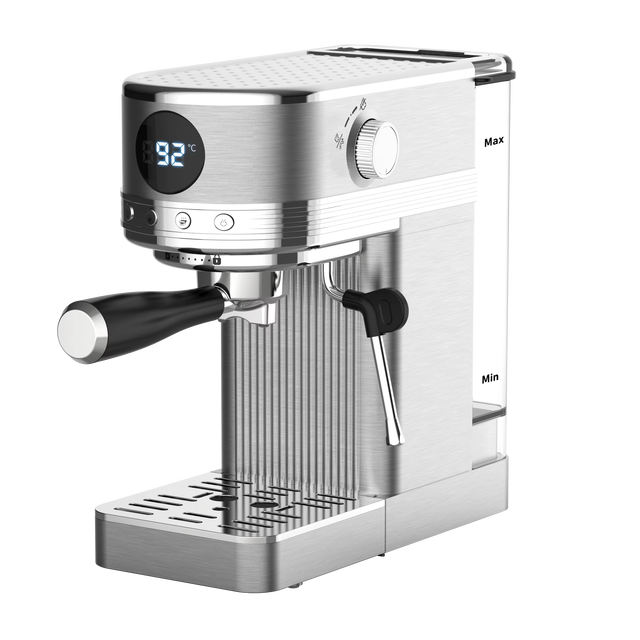 Professional 20Bar Programmable Espresso Machine 2 Cups Household Electric Coffee Maker Milk Frother French Italian Style