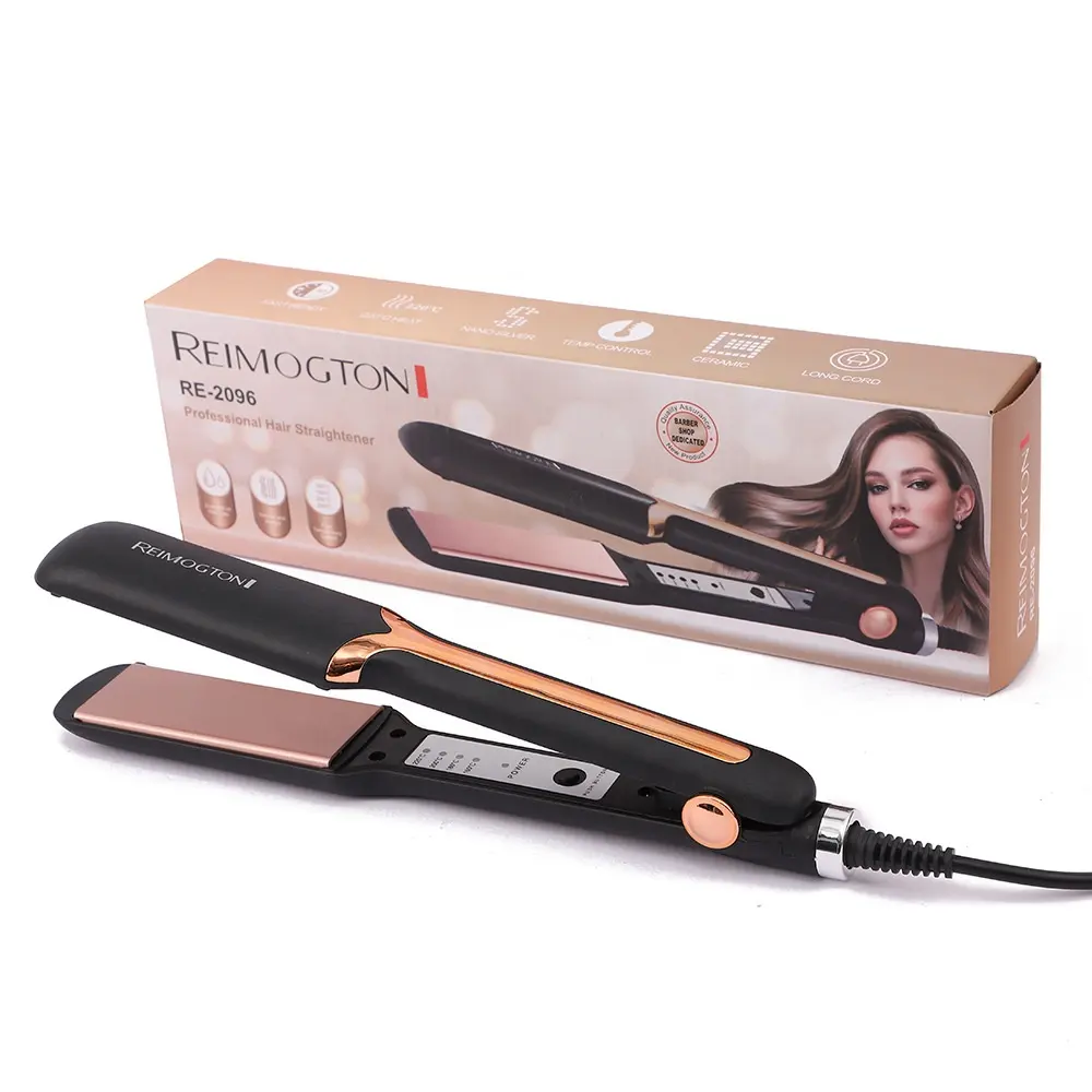 RE-2096 profesyonel Titaniums düzleştirici plancha de cabello profesyonel özel Salon saç düzleştirici