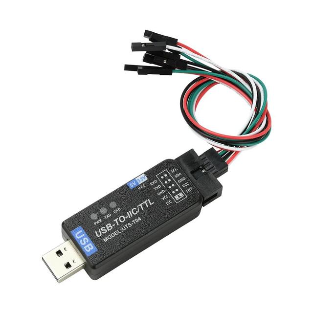 USB to IC2 IIC/TTL Serial Port UART 2-in-1 Communication Module CH341G Serial Port Flashing Downloader With 2 4P DuPont Cables