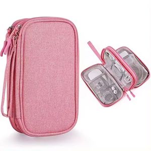 Sac organisateur électronique portable à double couche, étui pour câbles, sac de rangement pour accessoires électroniques - Product Image 3