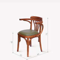 Bois massif incurvé de 10 pouces en bois massif, chaise de salle à manger classique de style italien