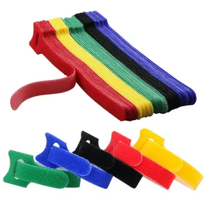 50PCS Fastening Cable Ties Reusable 6 Inch Multi-Colour Self Adhesive Velcroes For Wire Management Hook Loop Cord Organizer