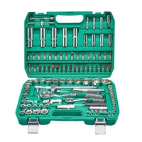 Promo Panas 108 PCS Set Kunci Soket 1/2" .1/4" Mata Obeng Torx Ratchet Driver Tool Kit