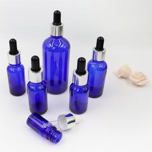 Botella de Vidrio Esmerilado Azul Vacía con Gotero para Aceite Esencial, Suministro de Fábrica, 5ml, 10ml, 15ml, 30ml, 50ml, 100ml - Product Image 3