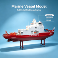 Maquette de navire maritime rouge et blanc