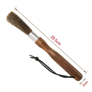 Cepillo para molinillo de café con mango de madera y cerdas de jabalí, herramienta de limpieza para cafetera - Product Image 3