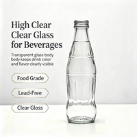 500ml glazen fles met reliëf, transparant, aluminium schroefdop, herbruikbaar, geschikt voor zeefdruk, gravure, voor sap, ijsthee, aangepast logo