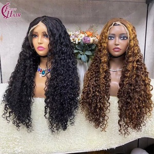 Vente d'usine FH : Perruques Pissy Curly 5x5 sans colle, frontale en dentelle, cheveux vietnamiens bruts, cheveux brésiliens 99J, afro, transparentes, prêtes à porter - Product Image 5