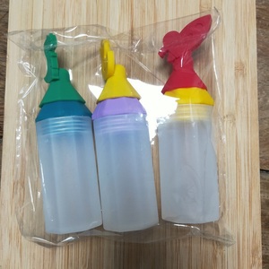 ชุด3ชิ้น14มล. ไดโนเสาร์จรวดรูปร่างวัสดุซิลิโคนซอสพลาสติกขวดมินิ - Product Image 5