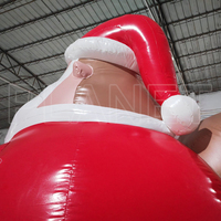 Vente directe d'usine Père Noël gonflable géant en PVC de 3 m pour décoration extérieure, cour et jardin