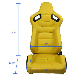 JIABEIR 1053 желтый универсальный автомобиль слайдер симулятор игровой станции Регулируемый Sim-ковш Гоночных сидений - Product Image 6