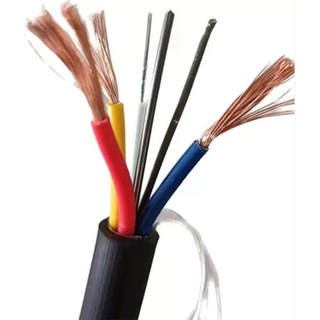 Hybrid Fiber Optic Power Cable Steel Tape Armored Opto Electric Outdoor Optical Composite Low Voltage Communication Cables 1-24