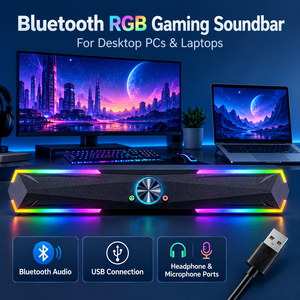 Barra de Sonido Multimedia para Computadora con USB-A Plug and Play, Modo BT, RGB y Control de Volumen para Películas y Música, para Líneas de Productos de Venta Minorista - Product Image 2